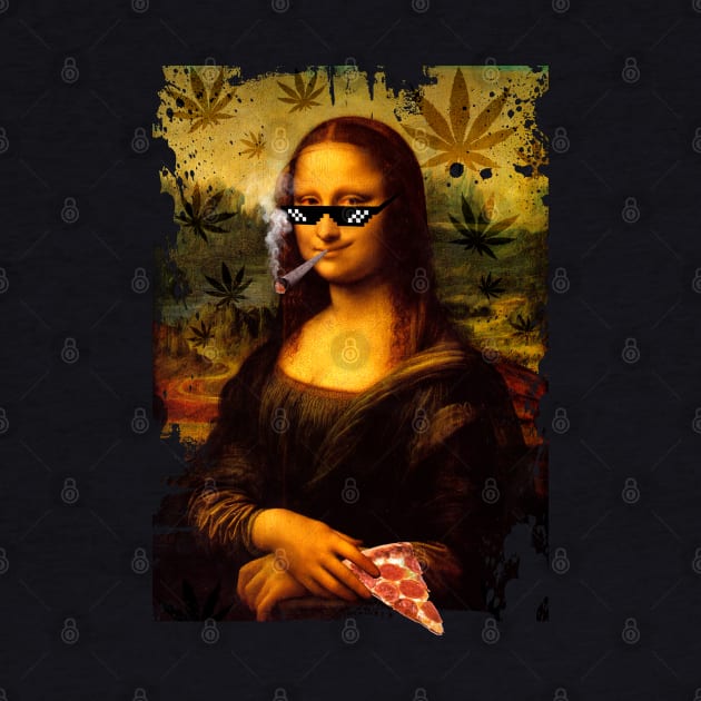 damn feels good to be a gangsta, mona lisa pizza by Nekron